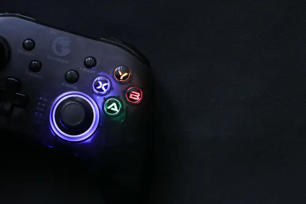 Neon lit top down action game