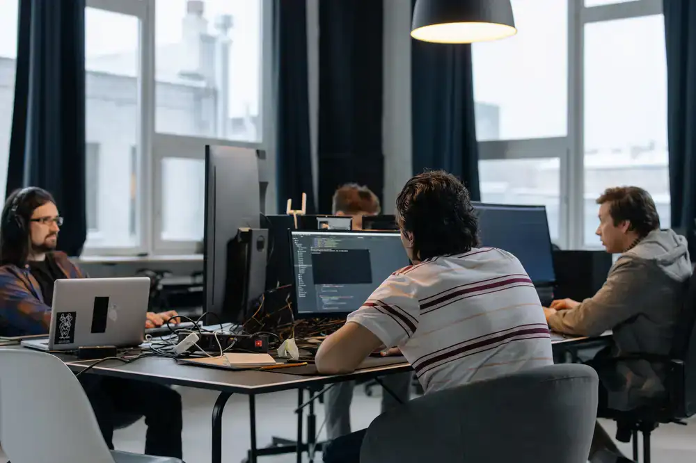 The Onemore Games development team at work